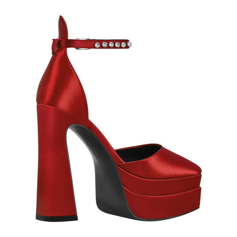 Image of Platform Heels Chunky Bow Ribbon Pumps | Party Shoes