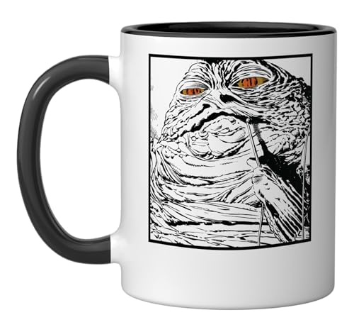 Taza cerámica Star Wars Jabba the Hutt 11 oz negra miniatura 1