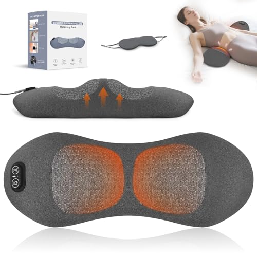 13% off - Sanivor 3 in 1 Lower Back Massager - Electric Lumbar with Heat, Vibration, Traction,Smooth Spine...