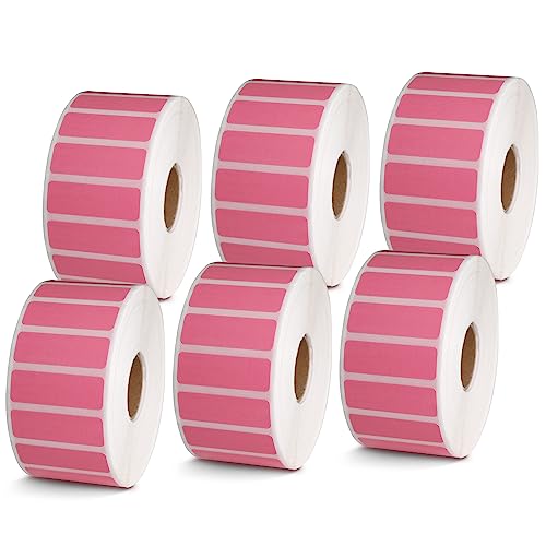 Étiquettes Zebra compatibles BETCKEY de 3,8 x 1,3 cm roses pour imprimante thermique et adresse