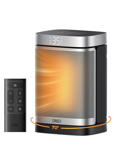 Dreo Heizlüfter Energiesparend Klein, 1500W Heizung Elektrisch mit Thermostat, 70° Oszillierend Elektroheizung, PTC Keramik Heizlüfter Leise, ECO-Modus, 12-Std-Timer, Überhitzungs- & Kippschutz Dreo Heizlüfter Energiesparend Klein, 1500W Heizung Elektrisch mit Thermostat, 70° Oszillierend Elektroheizung, PTC Keramik Heizlüfter Leise, ECO-Modus, 12-Std-Timer, Überhitzungs- & Kippschutz