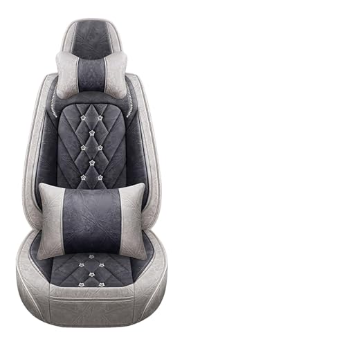 スズキ ソリオ 専用シートカバー カーシートカバー シート保護カバー シートカバー全席セット 5席 前座席+後部座席用 軽自動車 シートプロテクター 通気性 汚れ防止 滑り止め 四季汎用 カー用品 内装パーツ(グレー,上位版)