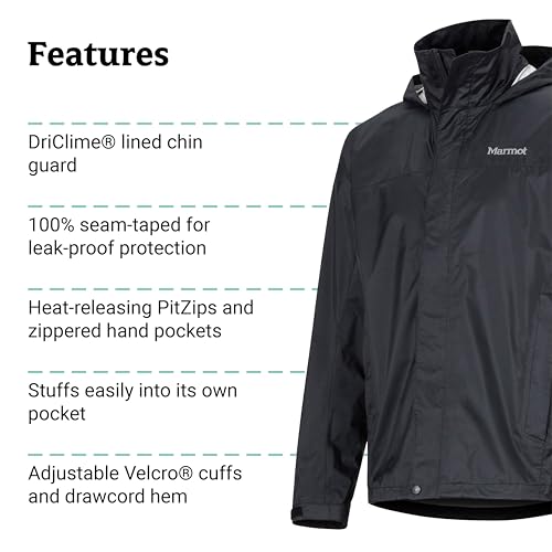 Image of MARMOT Men's Precip Eco Waterproof Rain Jacket - 100% Recycled, Breathable, Lightweight, Packable Raincoat