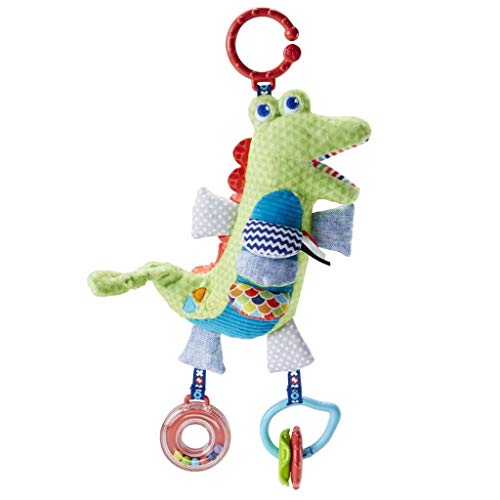 Fisher-Price Mattel DYF89 - Kleines Spiel-Krokodil, Rasseln/Beissringe
