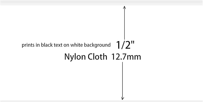 4 Pack Label Tape for M21-500-499-TB, Nylon Labels Tape,Black on White 16 Inch Length 0.5 Inch Width