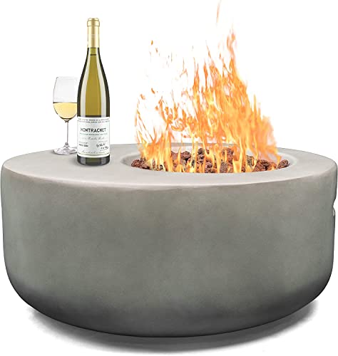 Centurion Supports ECHO Light Grey Lavish Garden & Patio Gas Fire Pit with Eco-Stone Finish