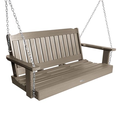 Image of Highwood Lehigh Porch Swing, 4 Feet, Woodland Brown