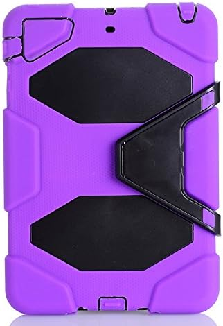 IIYBC Shockproof Hybrid Anti Shock Armor Heavy Duty Plastic & Silicone Case Skin Cover for Apple Ipad Mini 1&2&3(purple)