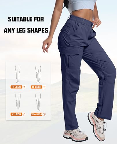 WENRONSTA Women's Hiking Cargo Pants Lightweight Quick Dry Waterproof UPF 50+ Camping Fishing Travel Outdoor Work Pants4