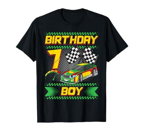 Birthday Boy 7 Years Race Car 7th Birthday Racing Car TVc