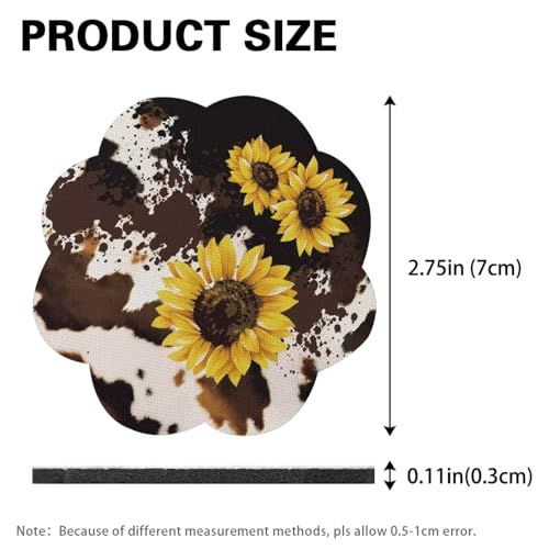 Portavasos para carro con diseño de girasol miniatura 7