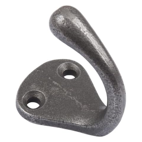 Suffolk Latch Co | Antique Cast Iron Single Robe Hook Rustic Finish Cover