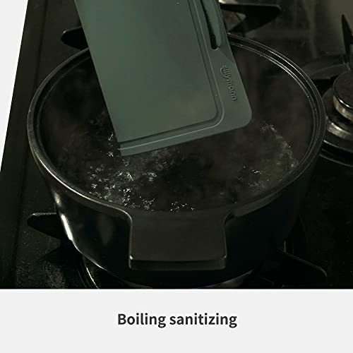 Sillymann Sanitizable Platinum Silicone Cutting Board | Double Side Chopping Mat, Easy To Storage | Non-Slip Thick 0.18“T, 10.4” (W) X 16.7” (L) (Ocean Green) #TOP4