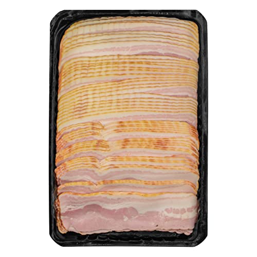 FOOD-UNITED BACON FRÜHSTÜCKS-SPECK 1kg Bacon-Speck-Streifen von gegartem Schweine-Bauch-Speck für BLT-Sandwich Frühstück Spiegelei Rührei Burger Toppings Tapas und auch fürs Grillen Barbecue (1000g)