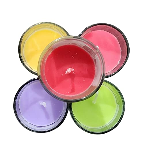 Image of Glass Votive Paraffin Wax Candles Perfect for Decoration of Dinner, Wedding Parties, Church, Spa, Restaurant, Smokeless Dripless Long Lasting(Set of 5 - Burn Time: 10 Hr)