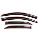 Window Visors Compatible with 2009-2013 Toyota Corolla, Dark Smoke Car Rain Sun Window Shade Guard Air Deflector by IKON MOTORSPORTS, 2010 2011 2012