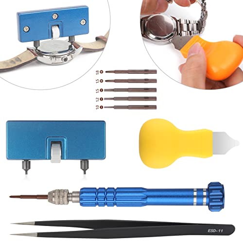 RongZy Outil de Retrait de Dos de Montre - Ouvre-Montre,pour Remplacement de Batterie de Montre,Kit D'outils de Remplacement de Batterie de Montre