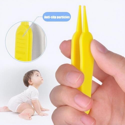 Image of Kids Ear Wax Removal Tweezers, BPA - Free Plastic Infant Ear Cleaning Tool with Protective Case, Color - Coded Baby Ear Care Accessories（5 pcs)