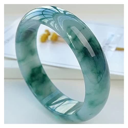 Bracelet à fleurs bleues en jade birman véritable, bijou femme et accessoire luxe