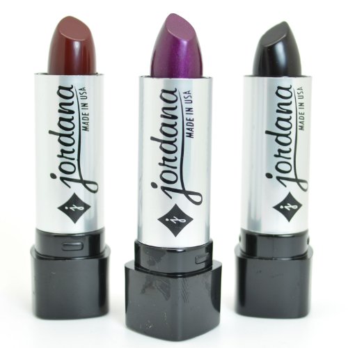 JORDANA LOT OF 3 LIPSTICK BLACK & DARK PURPLE BURNT SUGAR COLLECTION + Free ZipBag