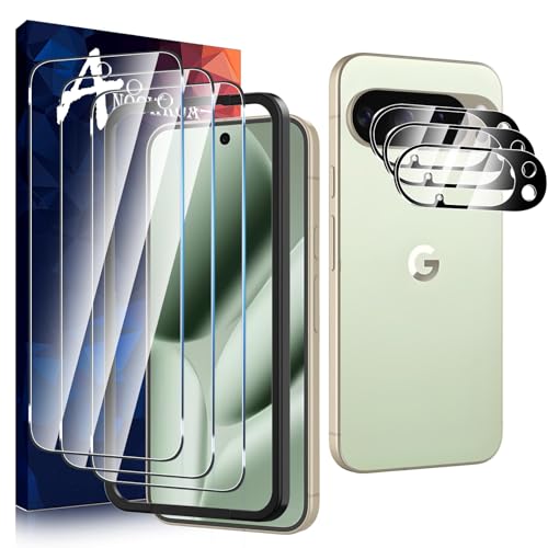 3 Pack Glass Screen Protector for Google Pixel 10 Pro XL[6.8 inch] + 3 Pack Pixel 10 Pro XL Camera Lens Tempered Glass Protector . 9H Hardness.Support Fingerprint Unlock.With alignment tools.Easy Installation