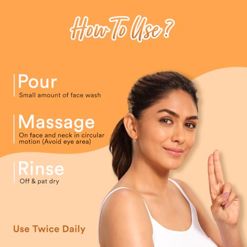 Image of Lacto Calamine Vitamin C Face Wash | Pack of 1 x 100ml | Aloe Vera & Niacinamide Face Wash for Glowing Skin | Facewash that Exfoliates Skin & Reduces Pigmentation | No Parabens, No Sulphates