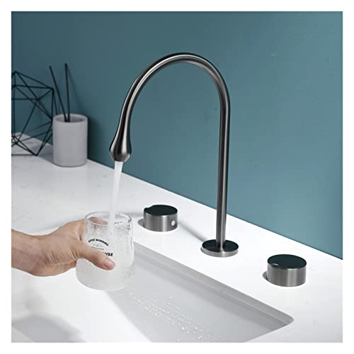 Grifo de bronce de alta durabilidad para lavabo sobre cubierta con acabado artesanal 6