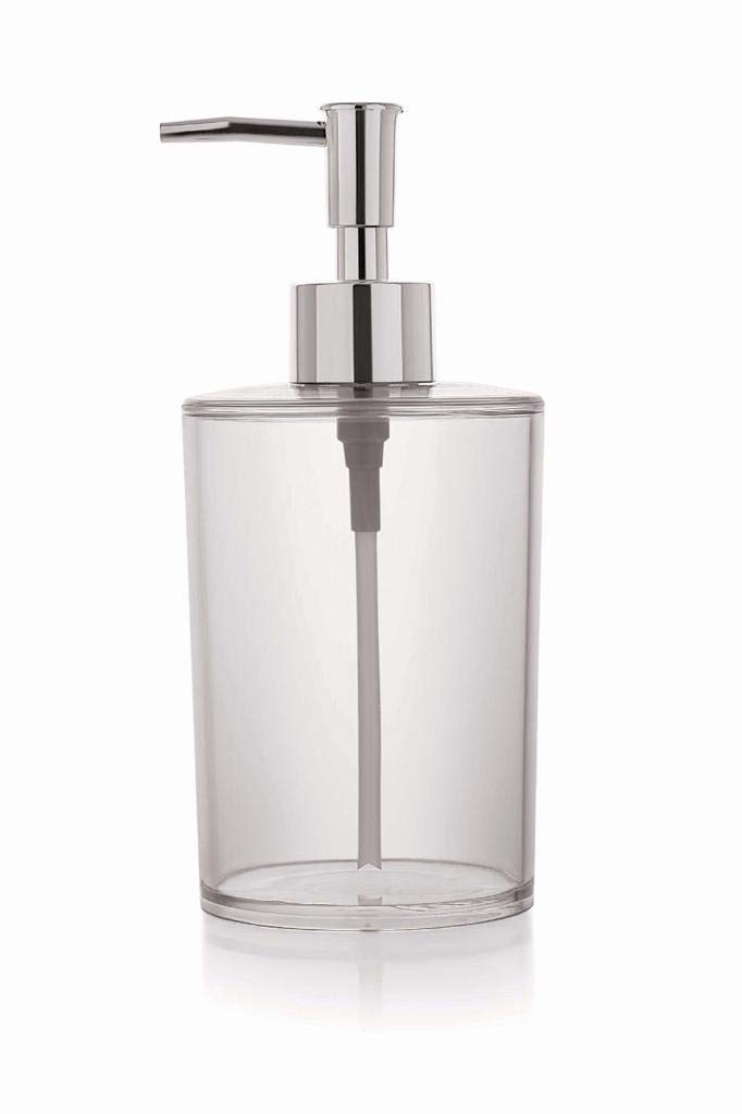 Nimbose Handwash Bottle Transparent Liquid Soap Plastic Dispenser Pump for Bathroom, Kitchen & Wash-Basin (Capacity:400 mL, Qty:1, Clear Transparent)