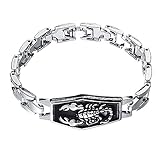 Punk Hip Hop Popular Scorpion Bracelet Cool Gothic Motorcycle Zodiac Sign Metal Bracelet Cuff Bracelet Men's Constellation Scorpio Fashion Jewelry