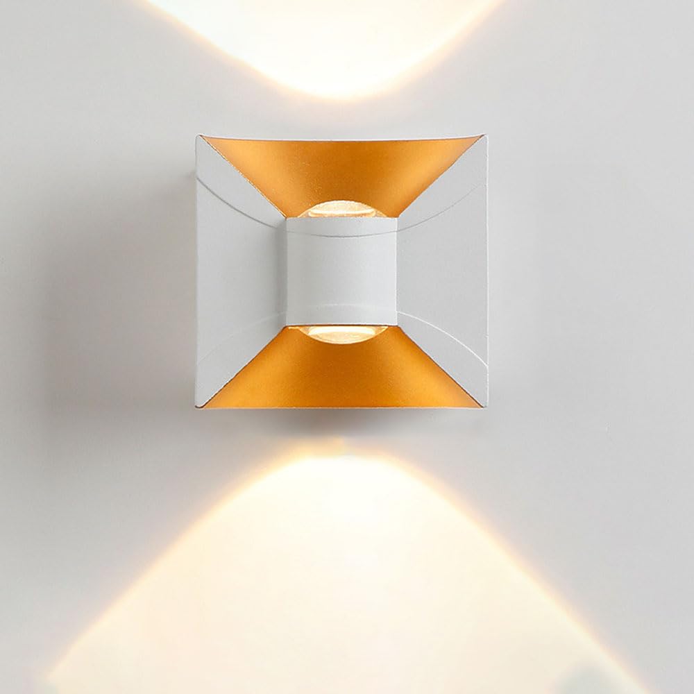 YUANCHUTOP Modern Simple Outdoor Waterproof Wall Light,Home Indoor Background Corridor Led Lamp, Balcony Terrace Courtyard Garden Sconces,Villa Gate Decorative Washing Atmosphere