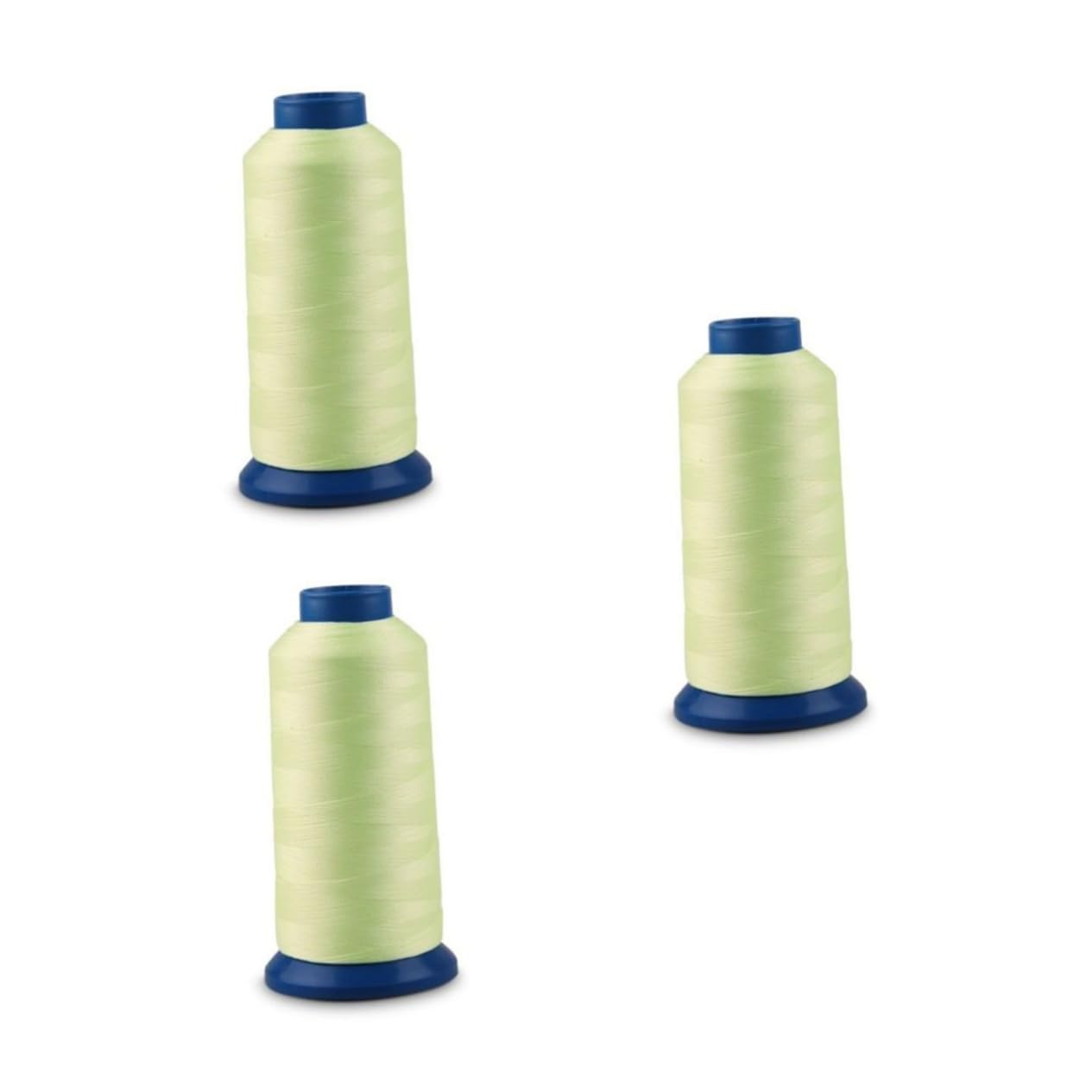 Operitacx 3 Pezzi 3000 bagliore bobina di filo per cucire fili per cucire a maglia fili da ricamo filo per macchina da ricamo luminosi da filo per cucire luminoso Green