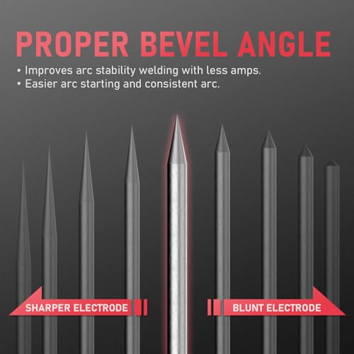 Image of YESWELDER TIG Tungsten Electrode Pre-Sharpened Welding Tungsten 1 /8 inch x 7 inch (Red, WT20 /EWTh-2) 10-pk