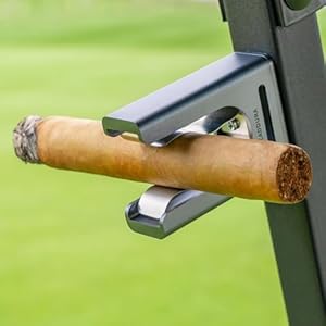 Caddura Magnetic Cigar Holder – Ultimate Golf Accessory for Cigar Lovers, Sturdy Aluminum Alloy & Stainless Steel, Fits Golf Carts, Beach Chairs, Fishing Rods – Secure Magnetic Grip, Hook & Loop Strap