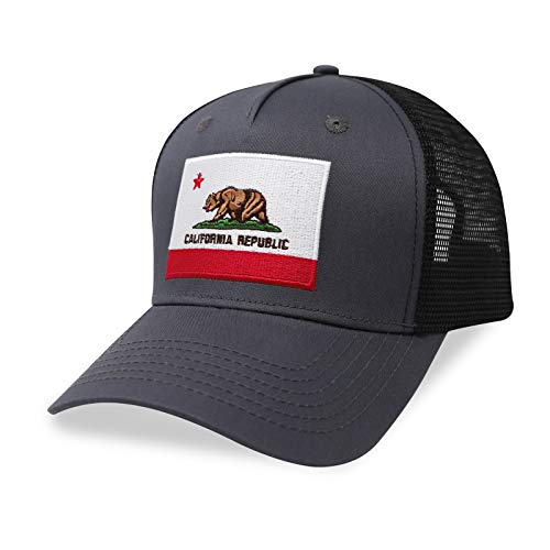 Image of International Tie State Hat for Men and Women, Adjustable Snapback Trucker Baseball Cap with Embroidered Patch
