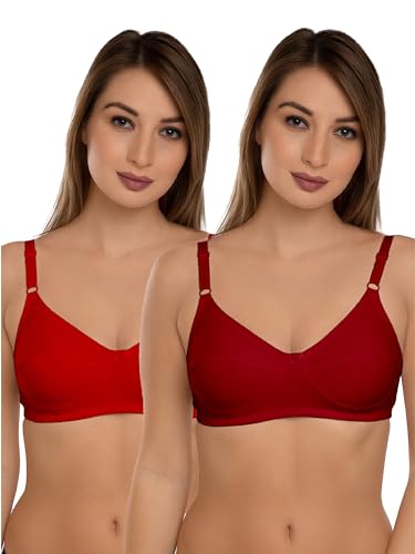 Image of Daisy DEE Women's Cotton Seamed Non-Wired Regular Straps Full Coverage Non-Padded Bra - NSHTL