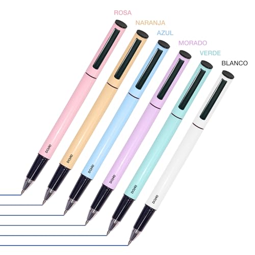 Pack 4 bolígrafos ELIPSE tinta gel azul punta fina 0.5 mm miniatura 6