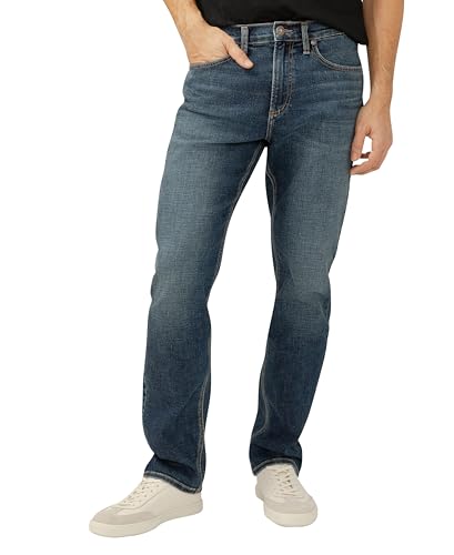 Silver Jeans Co. Men's Machray Athletic Fit Straight Leg Luxe Heritage Jeans