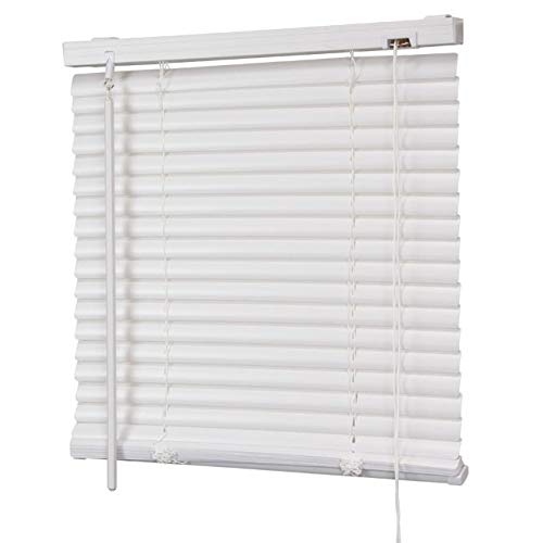 MadeInNature Store vénitien Vinyle, Pose Facile avec ou sans perçage, modèle et Coloris au Choix (Blanc 01, Largeur 120 cm x Hauteur 180 cm)