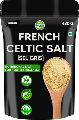 French Celtic Seasalt Mineral Rich Sea Salt, 100% Pure & Natural Hand Harvested Celtic Sea Salt, Sel Gris, Best for Cooking - (430 GM)