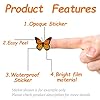 AHANDMAKER 240 Pieces Self-Adhesive Stickers 0.8 x 1 Inch Monarch Butterfly Stickers for Planner Calendar Scrapbook Crafting Party Decor Gift Bag Seal for Party #3