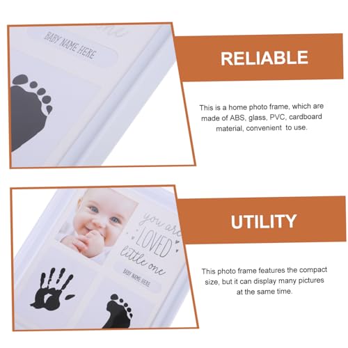 Cadre souvenir naissance blanc de haute qualité pour empreintes de bébé durables