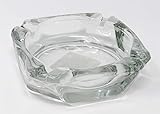 Anchor Hocking Retro Clear 3.75' Glass Square Ashtray