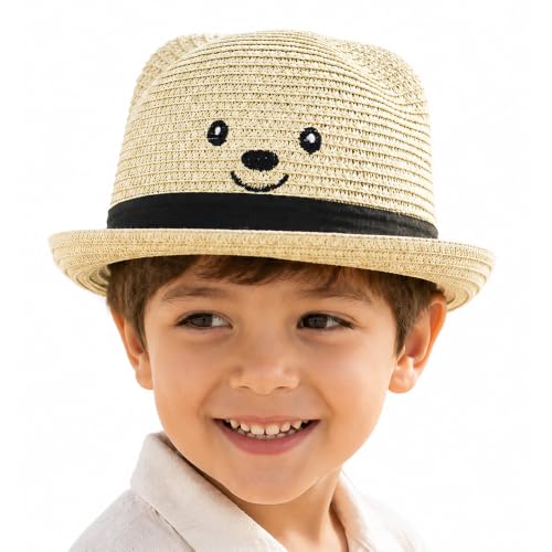 Image of VRITRAZ Baby Boy's and Girl's Kids Children Cute Printed Cartoon Gift Summer Fancy Dress Straw Fasion Hat Cap 1