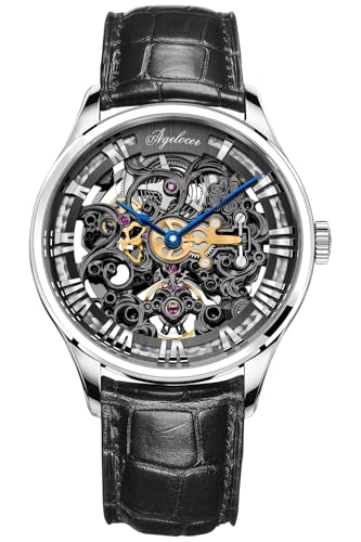 agelocer Montre automatique pour homme – Mouvement squelette plaqué rhodium, réserve de marche 80H, boîtier en acier inoxydable de 42 mm, montre habillée d'affaires décontractée (LQ_5402A1), Lq_5402a1 agelocer Montre automatique pour homme – Mouvement squelette plaqué rhodium, réserve de marche 80H, boîtier en acier inoxydable de 42 mm, montre habillée d'affaires décontractée (LQ_5402A1), Lq_5402a1