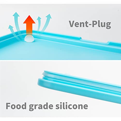 Herbivore Bento Lunch Box For Adults/Kids, Including 2 Food Containers, 1 Divider, 1 Cutlery Set (1 Knife, 1 Fork & 1 Spoon) And 1 Bamboo Chopping Board Lid, Bpa Free (Blue) #TOP5