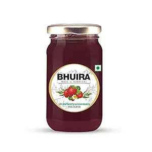 Bhuira|All Natural Jam Strawberry & Rosemary Preserve|No Added preservatives|No Artifical Color Added|240 g|Pack of 1