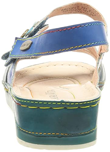 LAURA VITA Brcuelo 201, Sandali Piatti Donna, Blu
