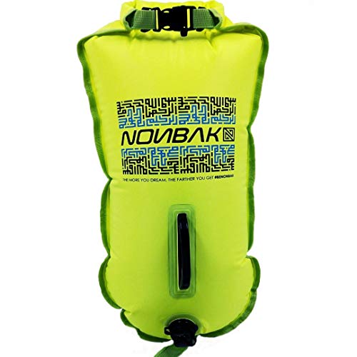 Nonbak boya estanca natación Color Lima 28L Nadadores,Aguas Abiertas, Kayak, Paddle Surf. Ideal para Guardar Cosas.