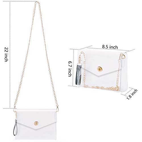 Image of MOETYANG Transparent Clutch Clear Purse Crossbody Shoulder Bags Stadium Approved Bags