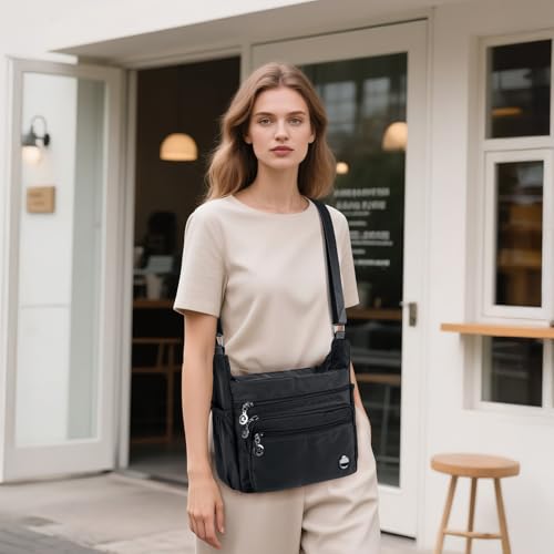 Crossbody Bags for Women, Roomy Multiple Pockets Shoulder Handbag Ladies Crossbody Purse Fashion Tote Top Handle Satchel2